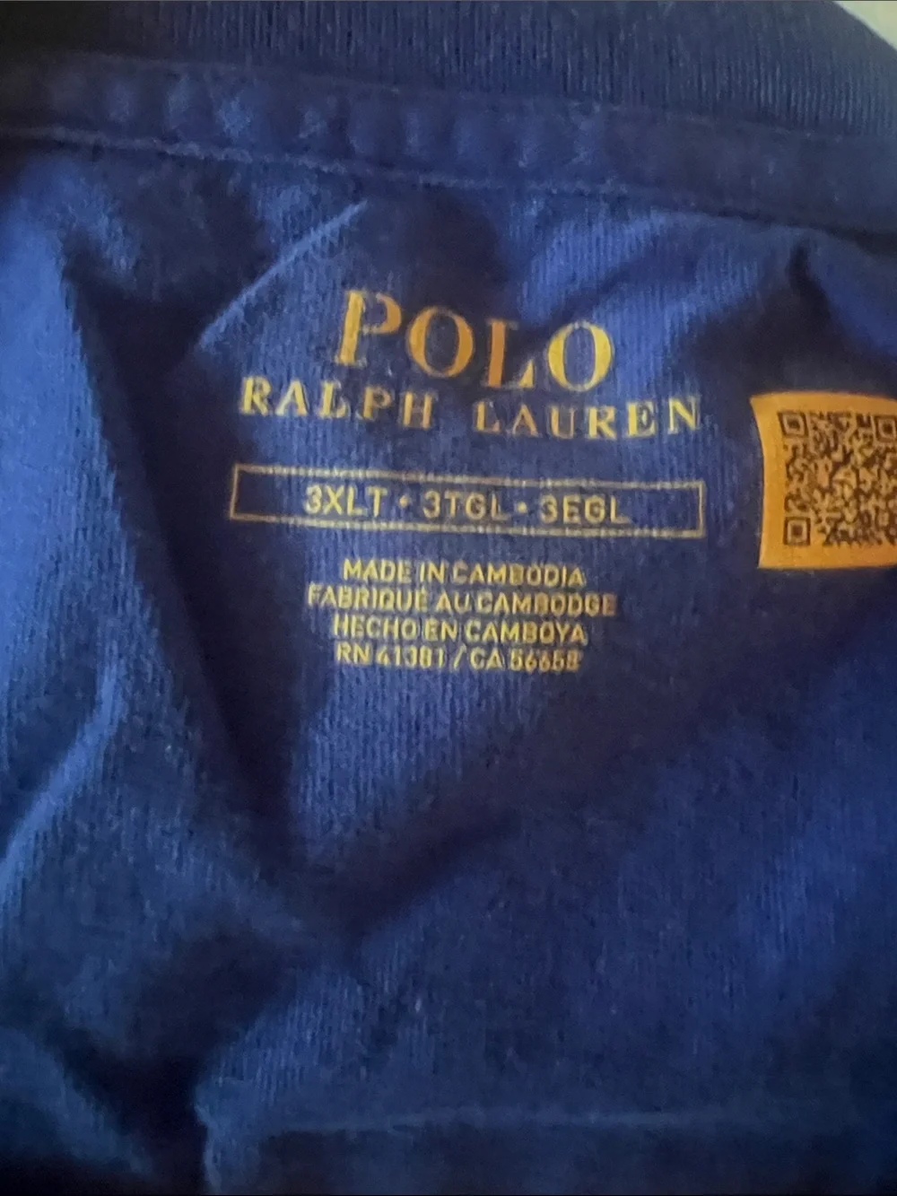 Polo by Ralph Lauren Royal Blue Graphic Logo Crew Tee